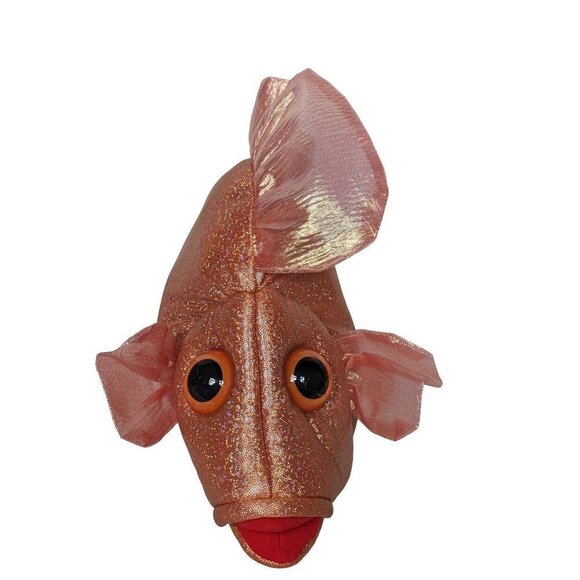 Voyager Expanded Learning Orange Fish Puppet Plush Toy 12" - Picture 2 of 7